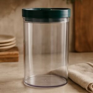 Click Clack Pantry Canister with Green Lid, 4L